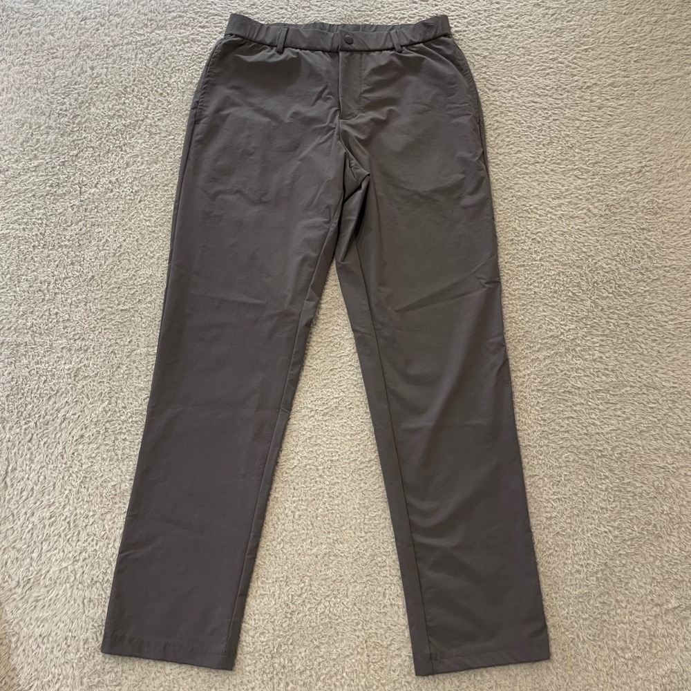 Bearbottom Chino Pants Mens M 30" Gray Elastic Waist Nylon Performance Stretch